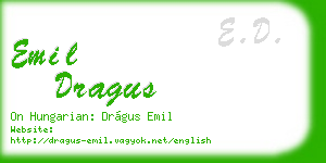 emil dragus business card